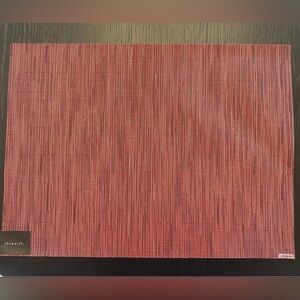 NWT SET OF 8 Chilewich Bamboo Rectangle Placemats in beautiful cranberry color